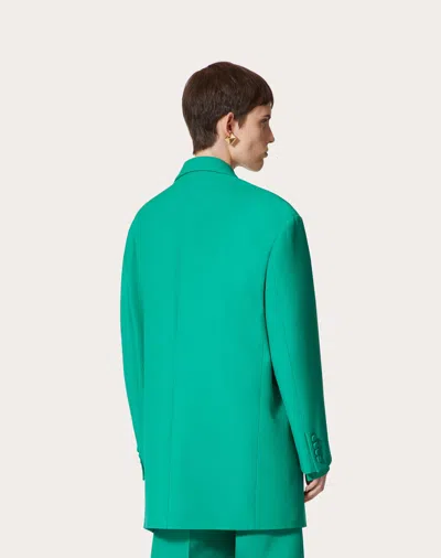 Valentino Garavani Green Crepe Couture Oversize Blazer