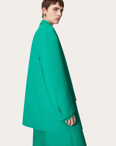 Valentino Garavani Green Crepe Couture Oversize Blazer