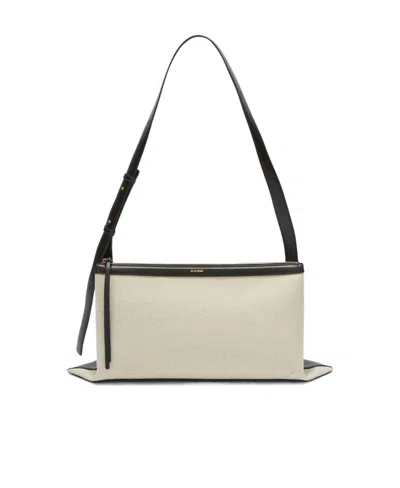 Jil Sander Logo Detailed Large Shoulder Bag In Multi