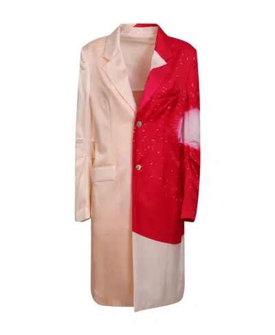 Issey Miyake Slice Tailored Coat In Nude