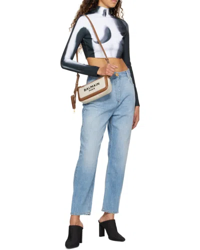 Balmain B-army Clutch Bag In Brown