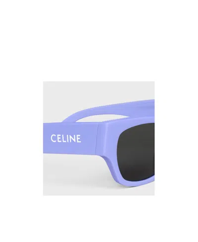 Celine Rectangular-frame Sunglasses In Purple