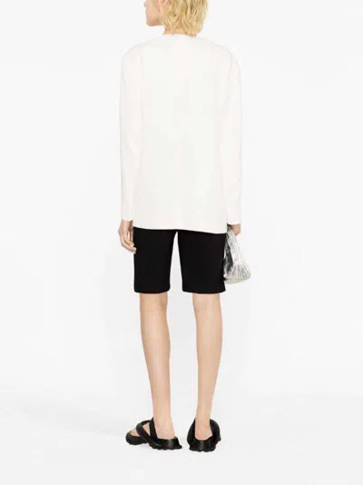 Jil Sander White Viscose Blazer In White