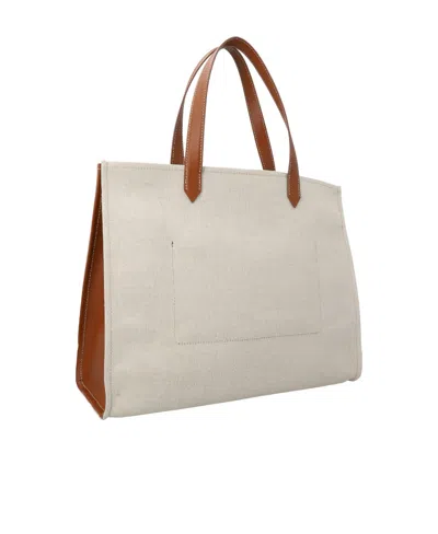 Balmain Beige Tote Bag In Nude