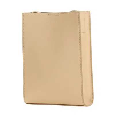 Jil Sander Tangle Leather Shoulder Bag In Nude