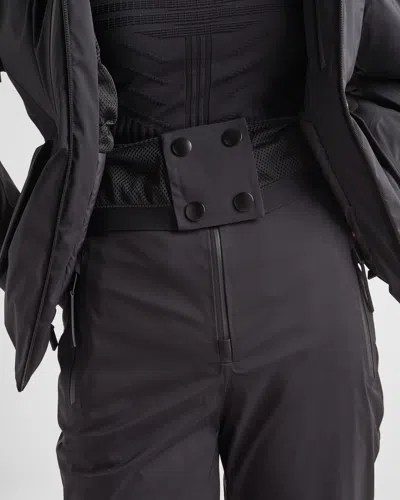 Prada Black Re-nylon Ski Jacket In Black