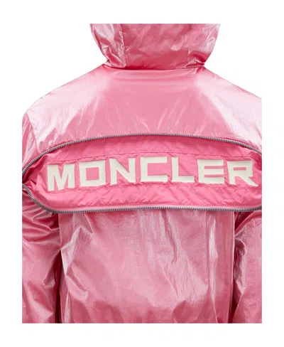 Moncler Logo-patch Jacket In Pink