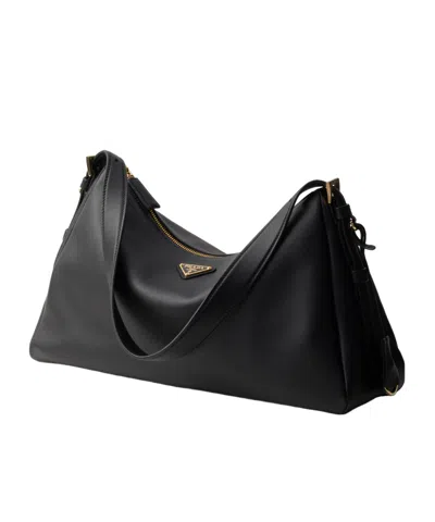 Prada Large Aimée Shoulder Bag In Black