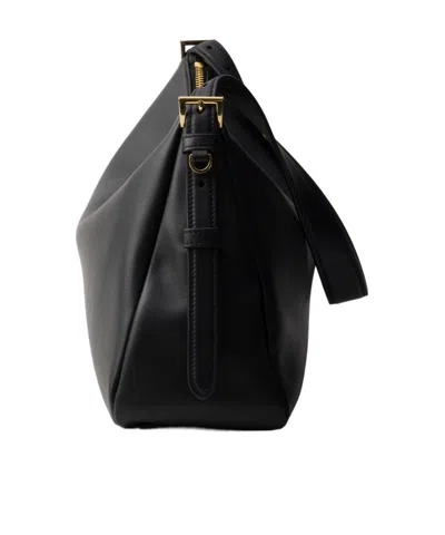 Prada Large Aimée Shoulder Bag In Black