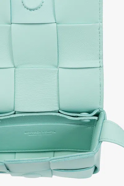 Bottega Veneta Cassette Knitted Shoulder Bag In Blue