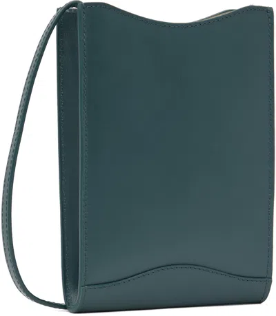 Apc Logo-print Messenger Bag In Blue