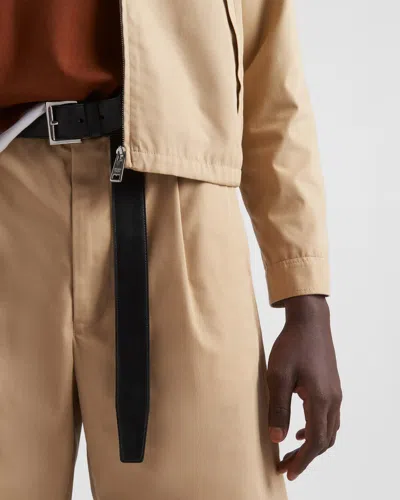 Prada Poplin Bermudas In Desert Yellow