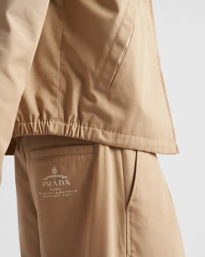 Prada Poplin Bermudas In Desert Yellow