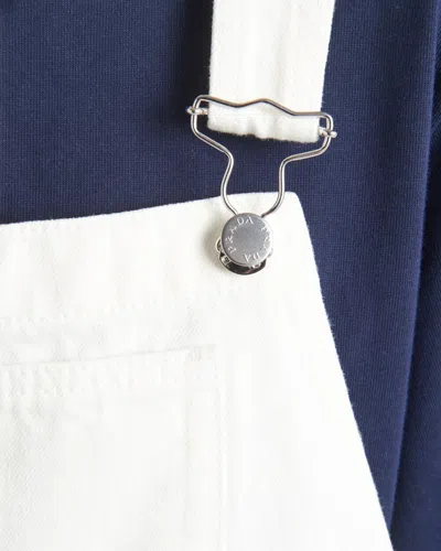 Prada Denim Dungarees Dress Adjustable Straps In White