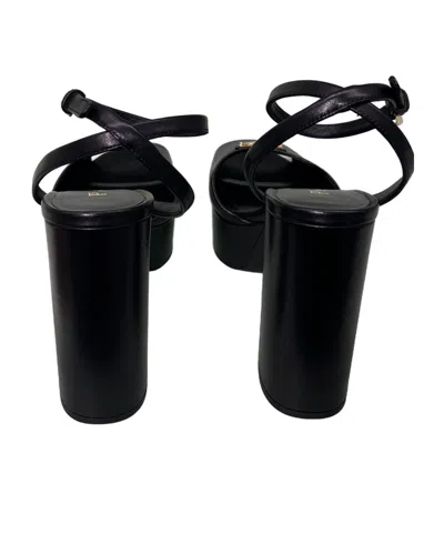 Prada Black Nappa Leather Sandals In Black