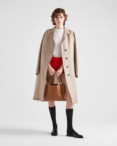 Prada Oversize Crew Neck T-shirt In White