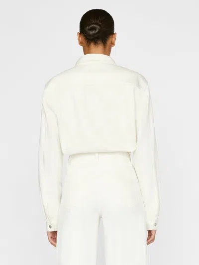 Frame Long-sleeved Buttoned Shirt In White