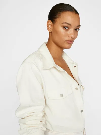 Frame Long-sleeved Buttoned Shirt In White