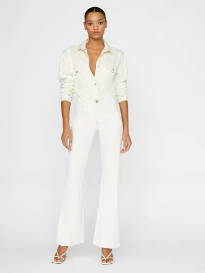 Frame Long-sleeved Buttoned Shirt In White