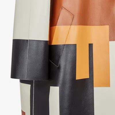 Fendi Soprabito In Nappa Multicolor Donna In White