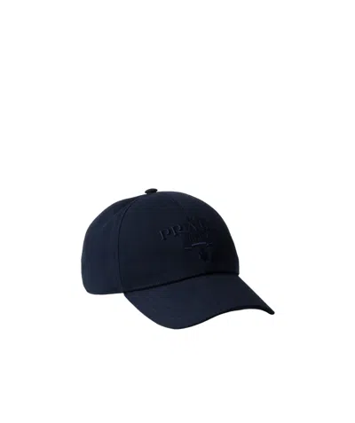 Prada Drill Baseball Cap In Black