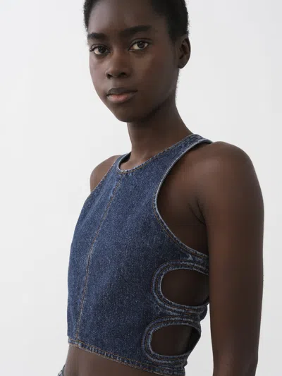 Chloé Chloe Denim Top In Black