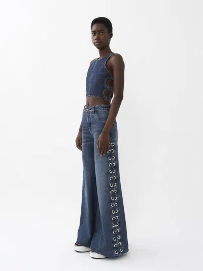 Chloé Chloe Denim Top In Black