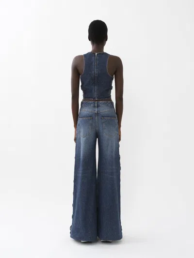 Chloé Chloe Denim Top In Black