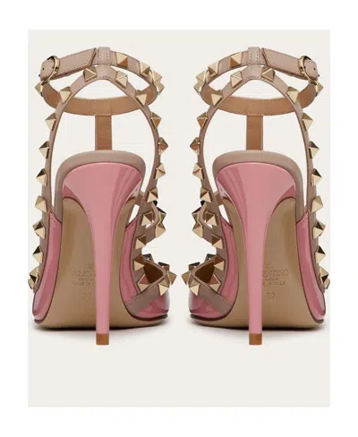 Valentino Garavani Rockstud 100mm Patent-leather Pumps In Nude