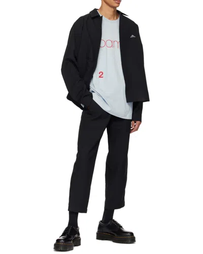 Oamc Light-blue Cotton Oversize T-shirt In White