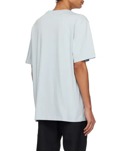 Oamc Light-blue Cotton Oversize T-shirt In White