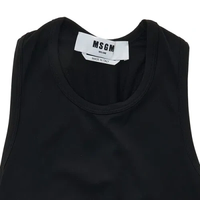 Msgm Sleeveless Sweater In Black