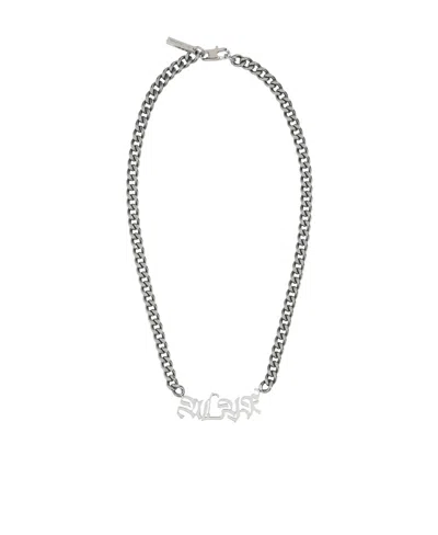 Alyx Logo-plaque Detail Necklace In Gray