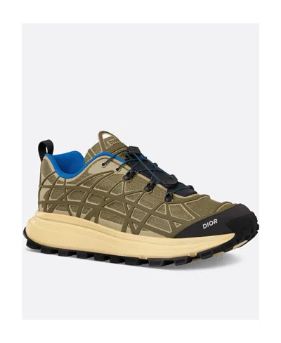 Dior B31 Runner Sneaker Brown Technical Mesh And Khaki In Multi