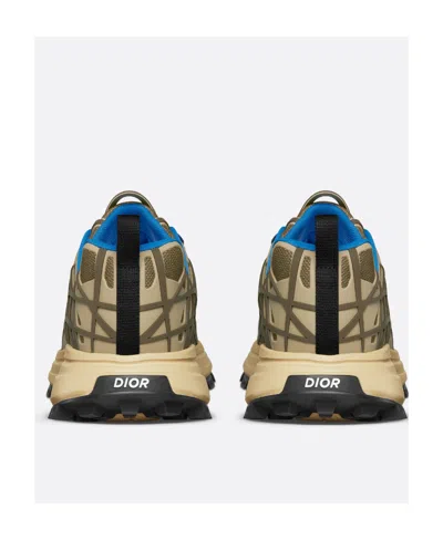 Dior B31 Runner Sneaker Brown Technical Mesh And Khaki In Multi