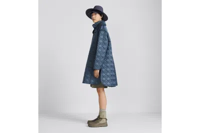 Dior Logo Coat In Blue