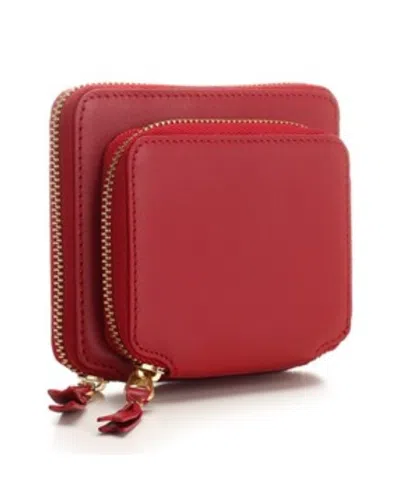 Comme Des Garçons Leather Wallet Wallets Red In Red
