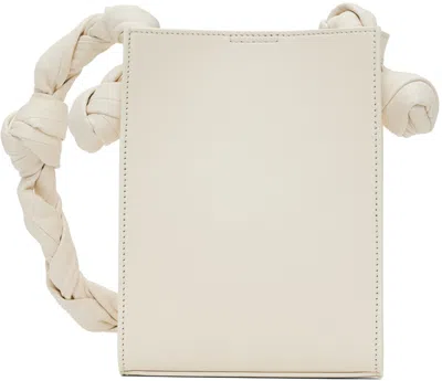 Jil Sander Ivory Leather Tangle Shoulder Bag In White
