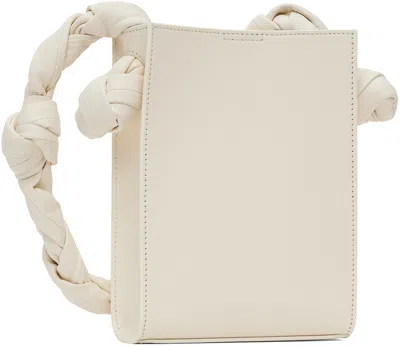 Jil Sander Ivory Leather Tangle Shoulder Bag In White