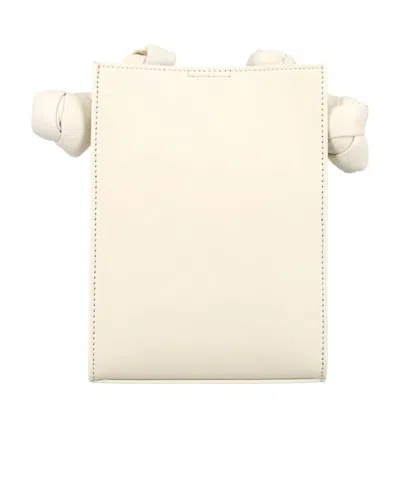 Jil Sander Ivory Leather Tangle Shoulder Bag In White