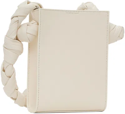Jil Sander Ivory Leather Tangle Shoulder Bag In White