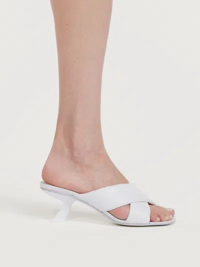 Ferragamo 55mm Crossover-strap Detail Mules In Multicolor