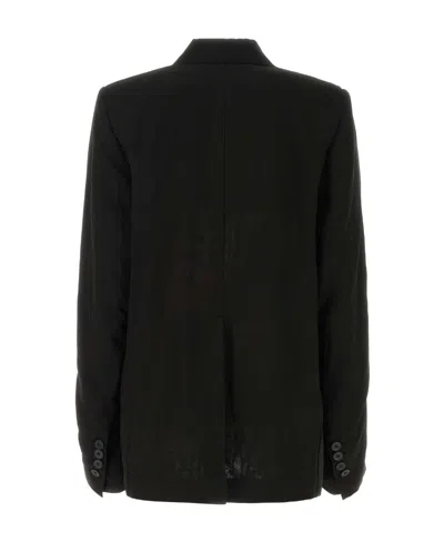 Ann Demeulemeester Black Sigle Breasted Blazer In Black