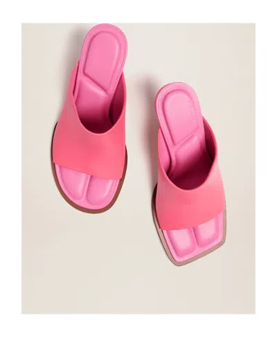 Jacquemus 80mm Les Mules Ronde Leather Mules In Pink