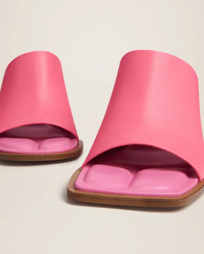 Jacquemus 80mm Les Mules Ronde Leather Mules In Pink