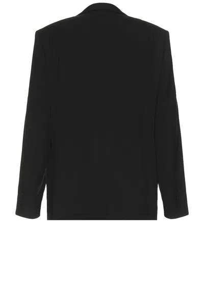 Balenciaga Logo-patch Cotton Blazer In Black