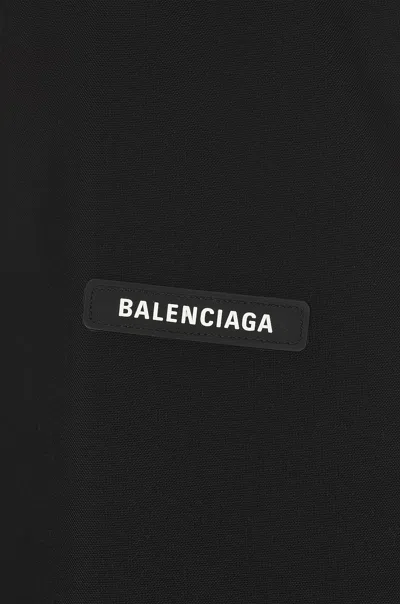 Balenciaga Logo-patch Cotton Blazer In Black