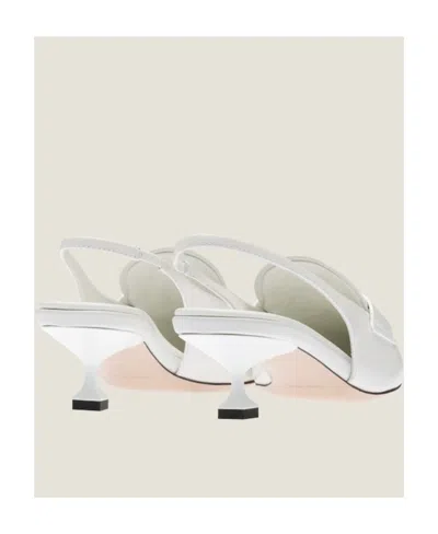 Miu Miu Leather Slingback Pump In White