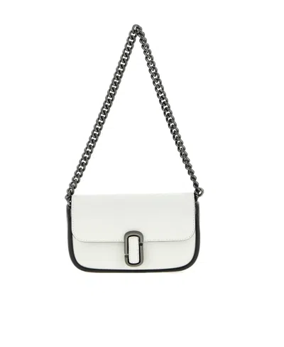 Marc Jacobs The Bi-color J Marc Shoulder Bag In White