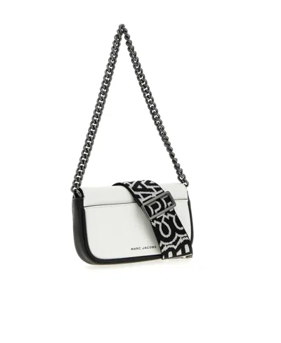 Marc Jacobs The Bi-color J Marc Shoulder Bag In White